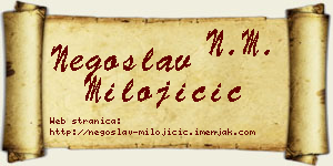Negoslav Milojičić vizit kartica